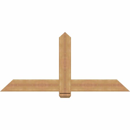 Ekena Millwork Eugene Smooth Timber Gable Bracket, Western Red Cedar, 60"W x 27"H x 1 1/2"D x 5 1/2"F, 11/12 Pitch GBW060X27X0206EUG00SWR